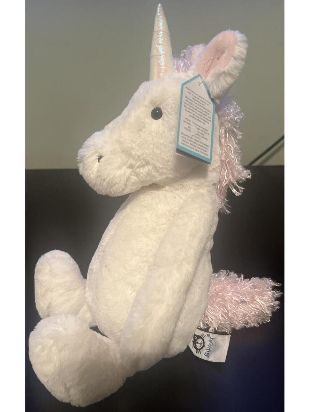 Jellycat London Medium Bashful Unicorn Plush Stuffed Animal Toy 12” New w/ Tags!